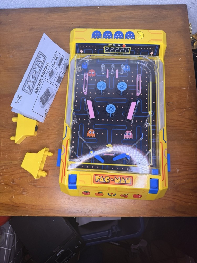 Electronic Arcade Pinball Pac-Man Edition Desktop Game Tested Fun