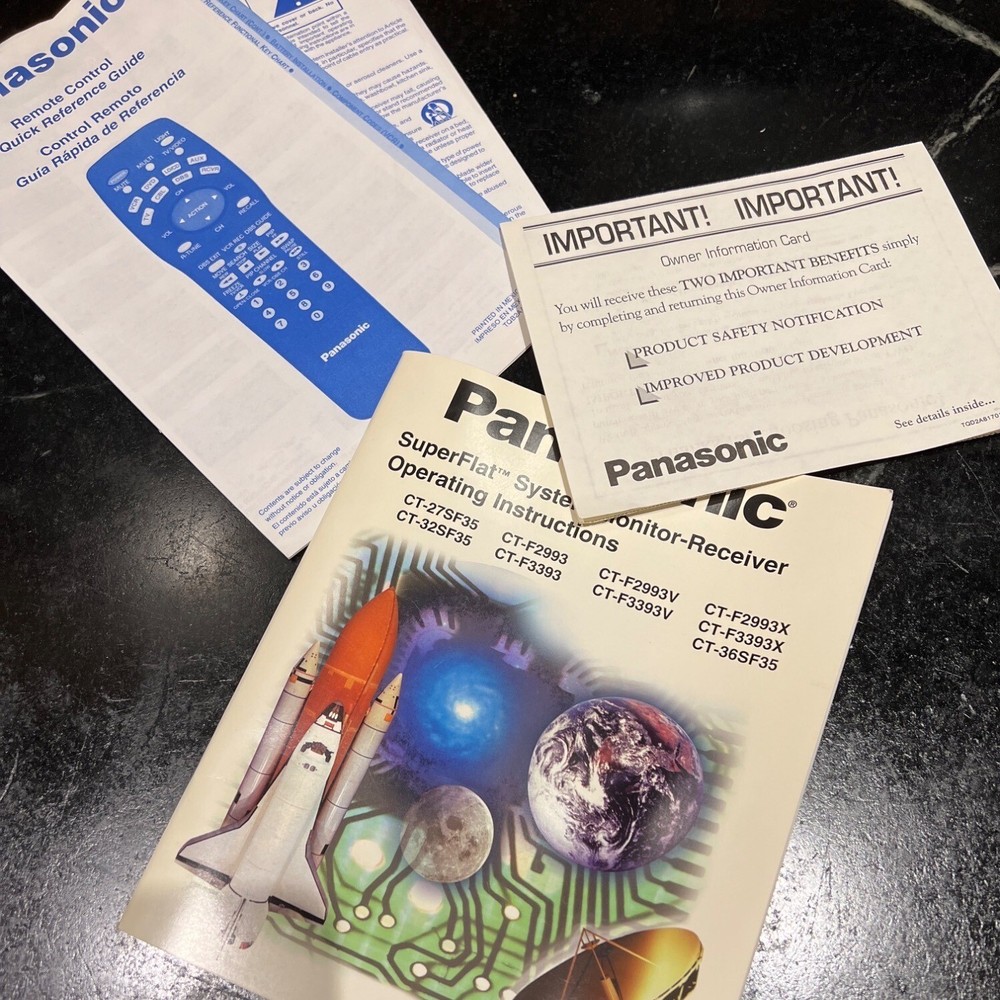 Panasonic Booklet Operating Instructions SuperFlat System Monitor-Receiver