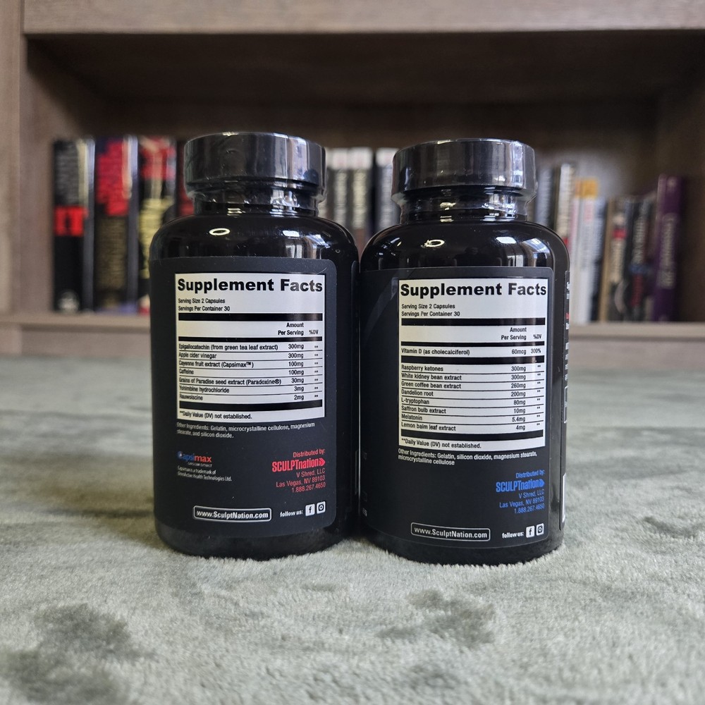 Sculptnation BURN EVOLVED & BURN PM 60 caps each Bundle New Sealed