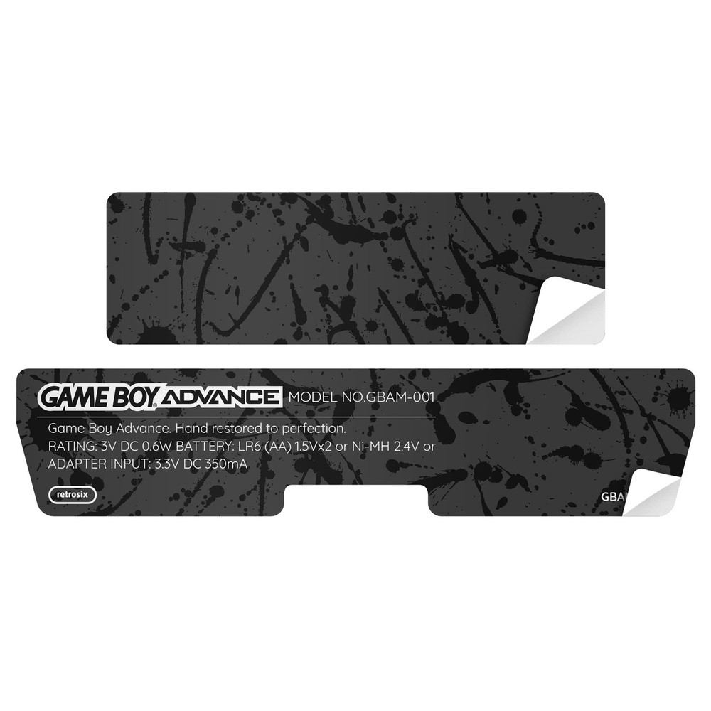 Game Boy Advance Sticker (Splash on Black)