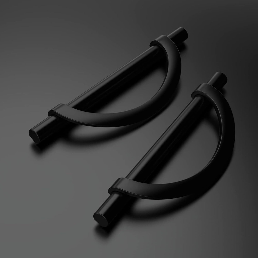 10 Pack Matte Black Cabinet Pulls 5 Inch HoleCenter KitchenCabinet PullsHardware