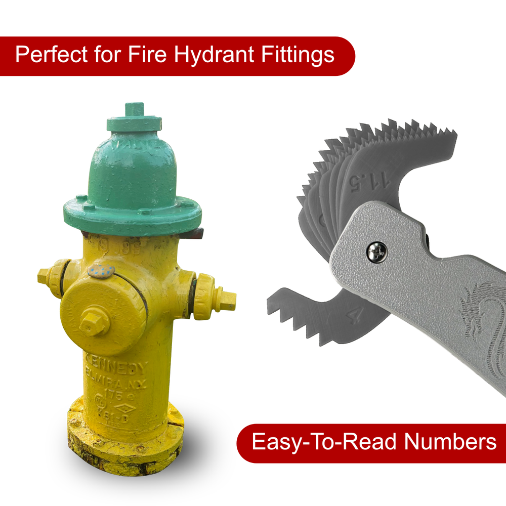 Fire Thread Tool - Hydrant Fitting Thread Gauge Tool for NH/NST, NPT Taper +More