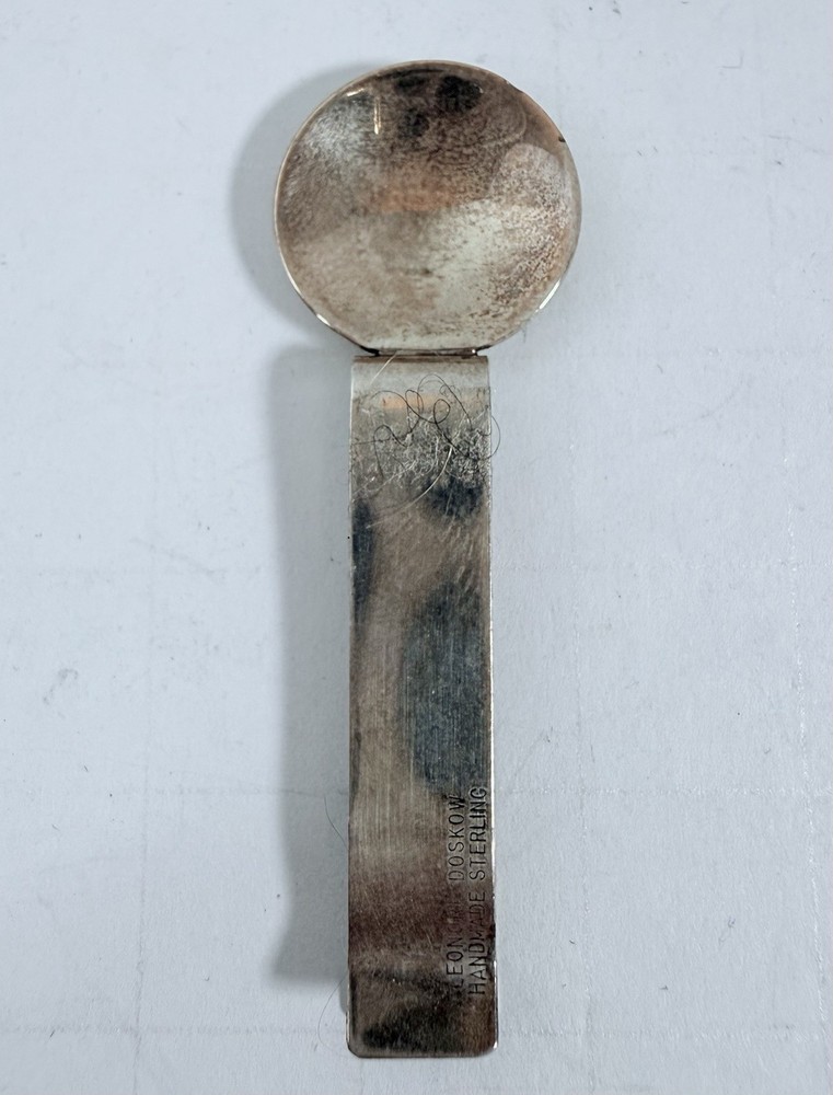 Leonore Daskow Signed Sterling Silver Book Mark Engraved Intials
