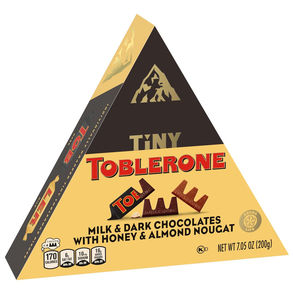 Tiny Assorted Chocolate Bars Variety Pack (Milk & Dark), 1 Gift Box (25 Pieces)