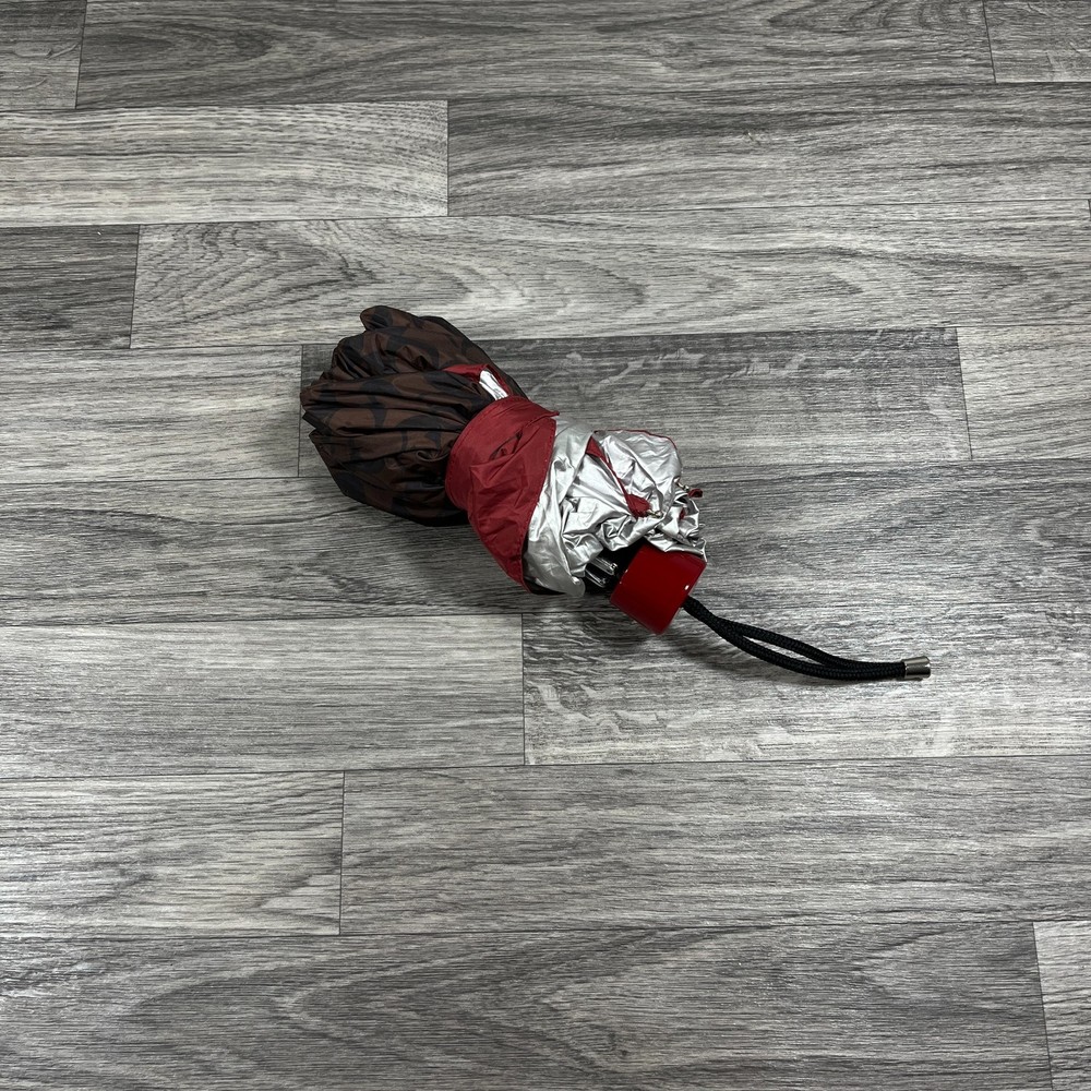 COACH Graphic Print Brown / Red Umbrella