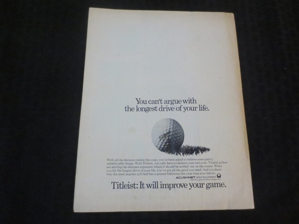 Jack Nicklaus Golf World August 17, 1973 Tear on top front