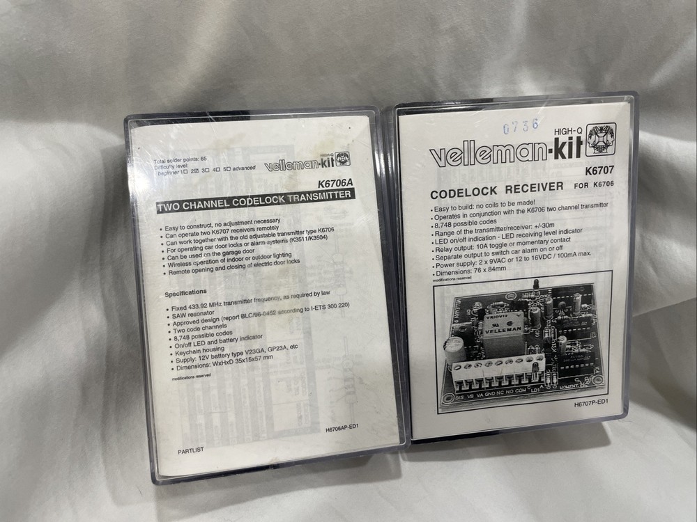 Velleman Kit Codelock K6707 K6706a