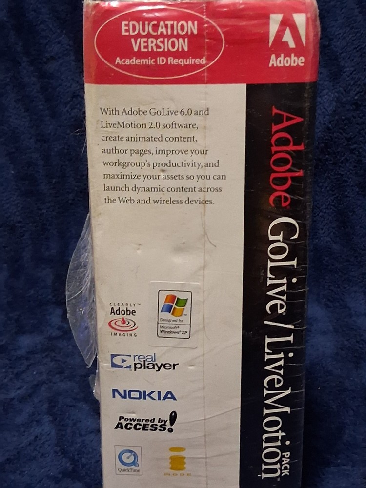 Adobe Go Live/Live Motion Pack Windows Education Version NIB