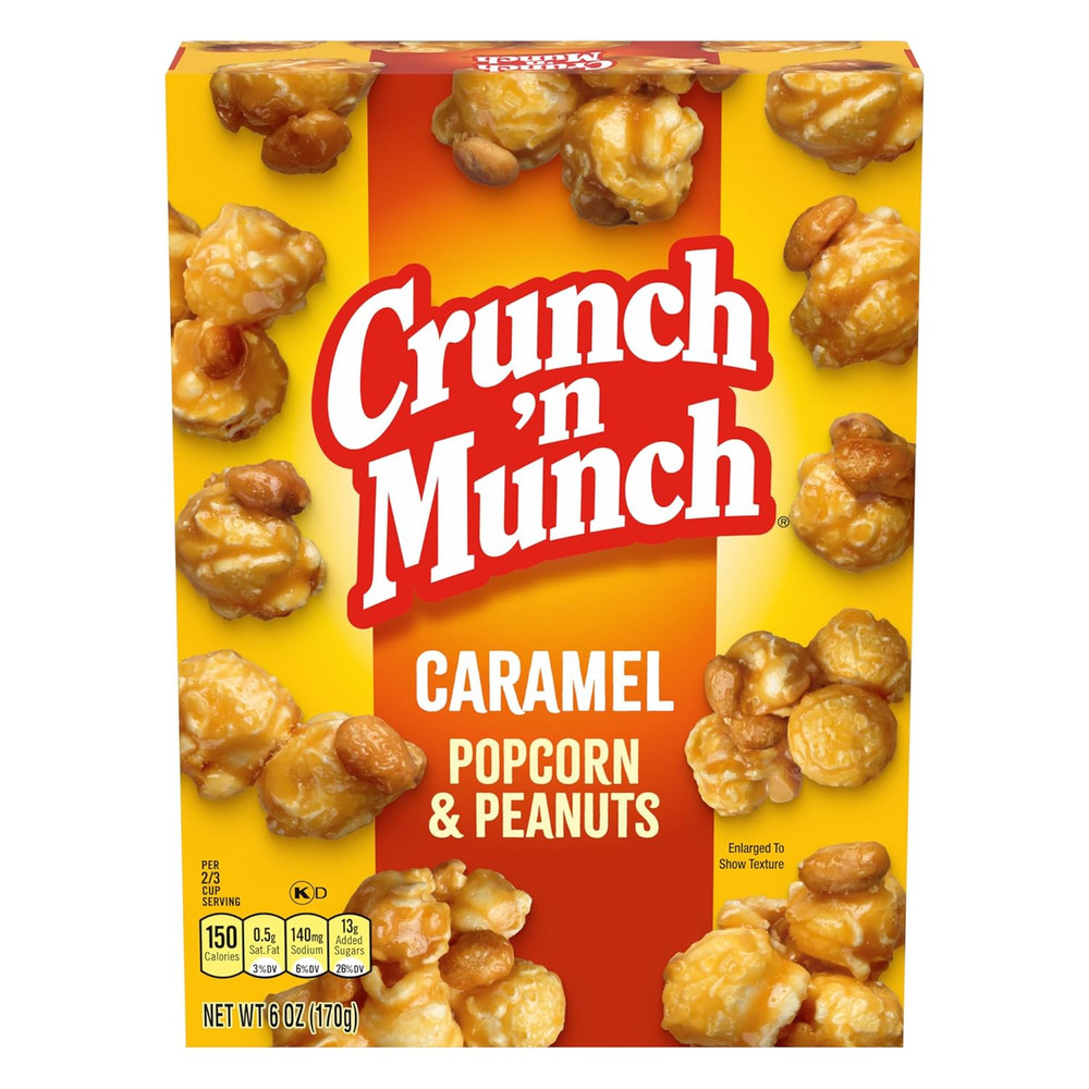 Caramel Popcorn with Peanuts, 6 Oz.