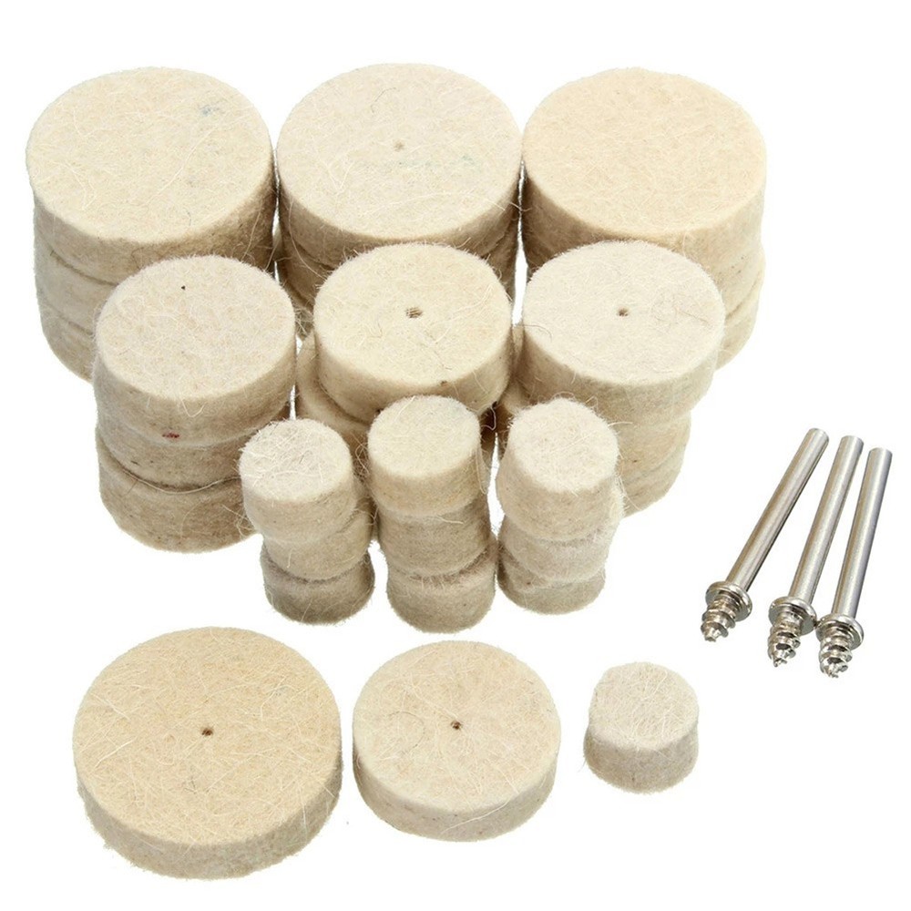 33pcs Buffing Wheel Kit Wool Wheels 3mm Tool Accessory Power Tools Rotary Tool