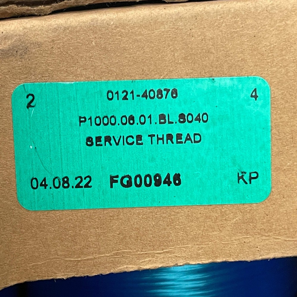 SERVICE THREAD 12/5 Blue Poly Thread for Ind. Sewing Machines & Systems P1000
