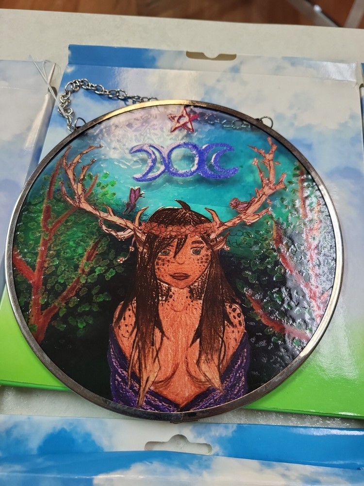6 inch forest Goddess Suncatcher