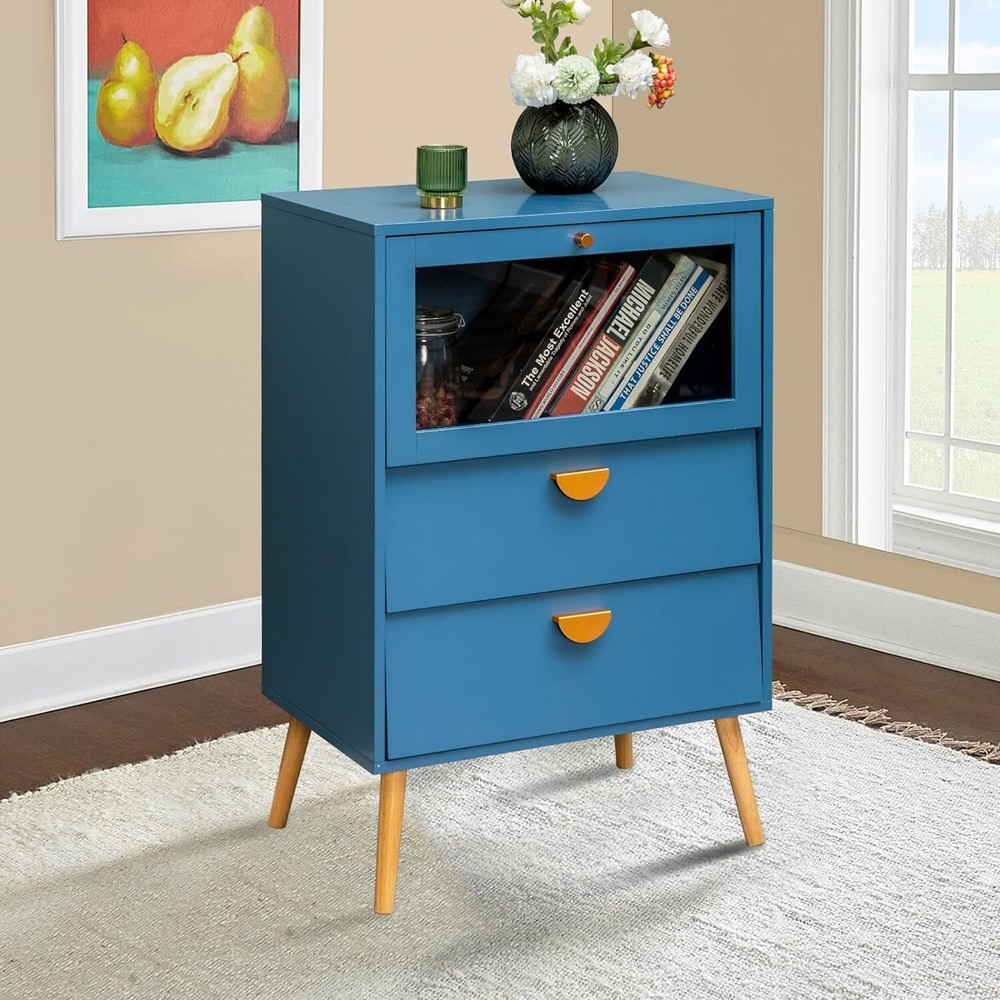 Accent Storage Cabinet Decorative Cabinet Buffet & Sideboard with 2 Drawer