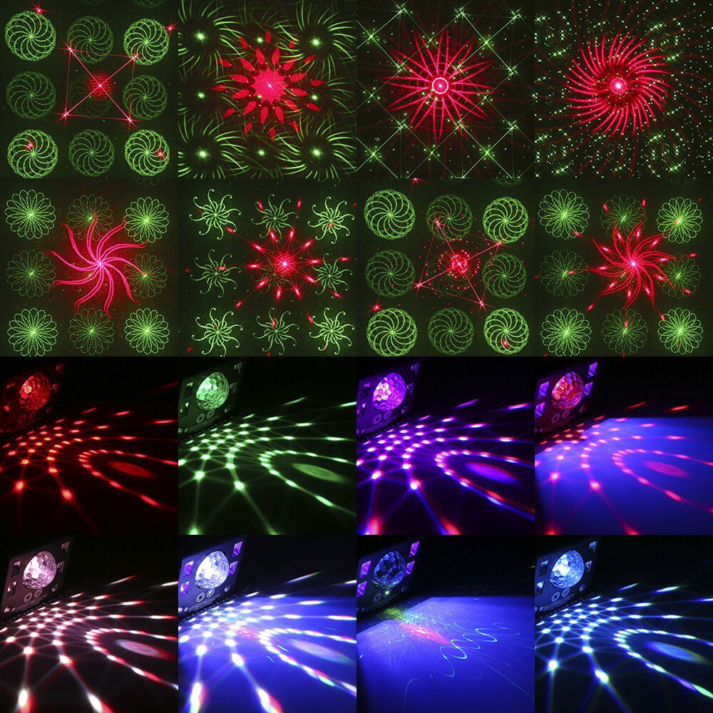 New 4 in 1 Mixed LED Light Party DJ Disco Lights Effect Pattern Strobe Light