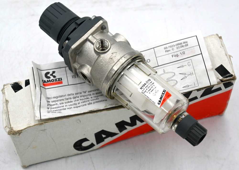 Camozzi N104-D10 Pneumatic Filter-Regulator Max 16 Bar