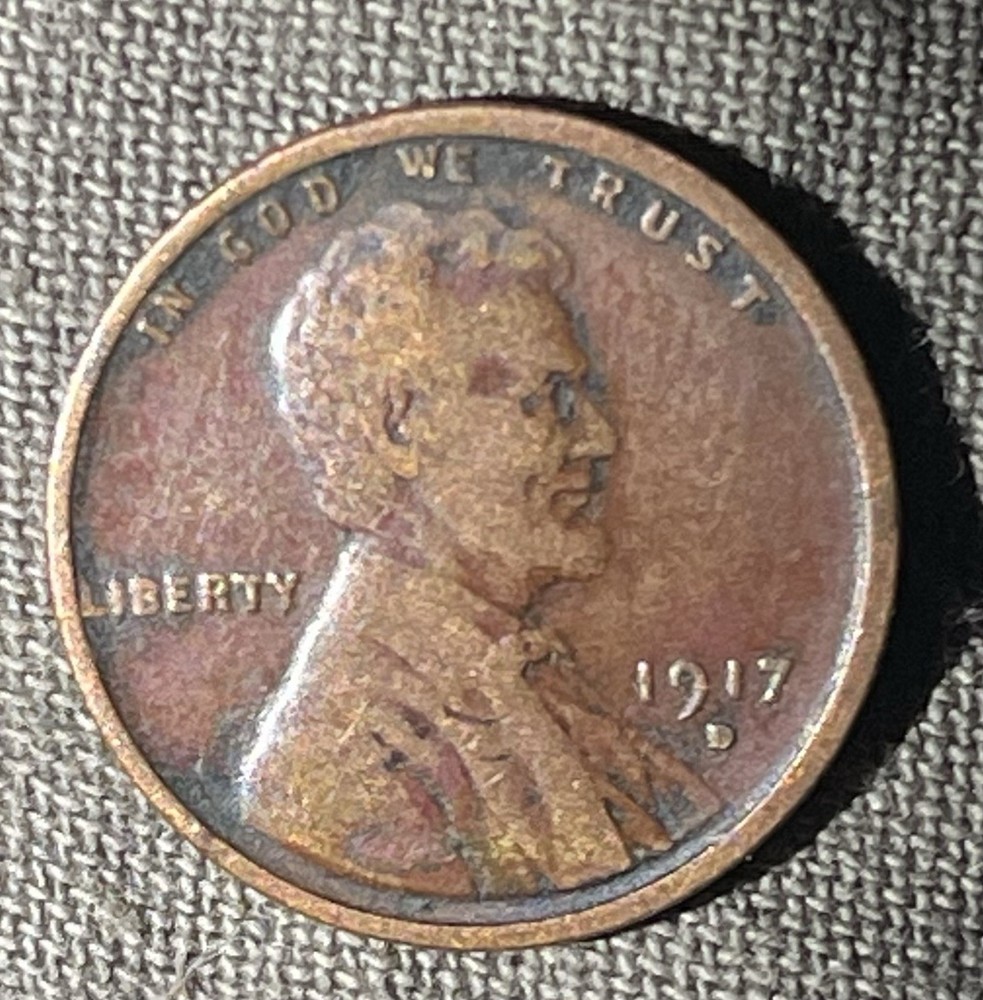 1917 D over S Lincoln Penny