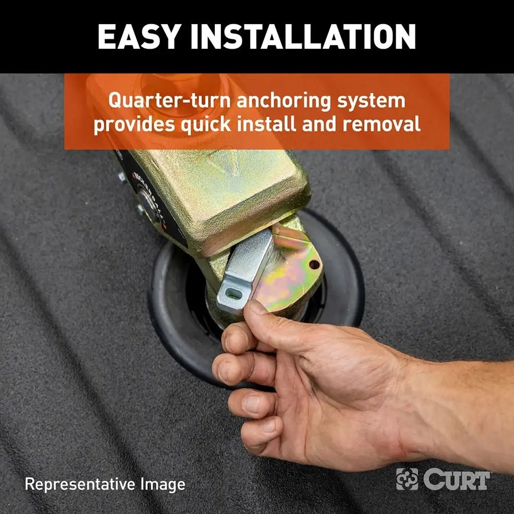 CURT Multi-Fit Puck System Gooseneck Ball w 4" Offset