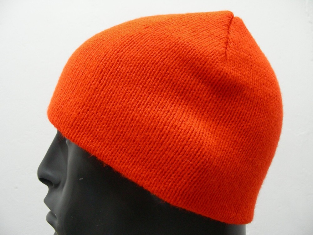 Bright Orange - Child Size Stocking Cap Beanie Hat!