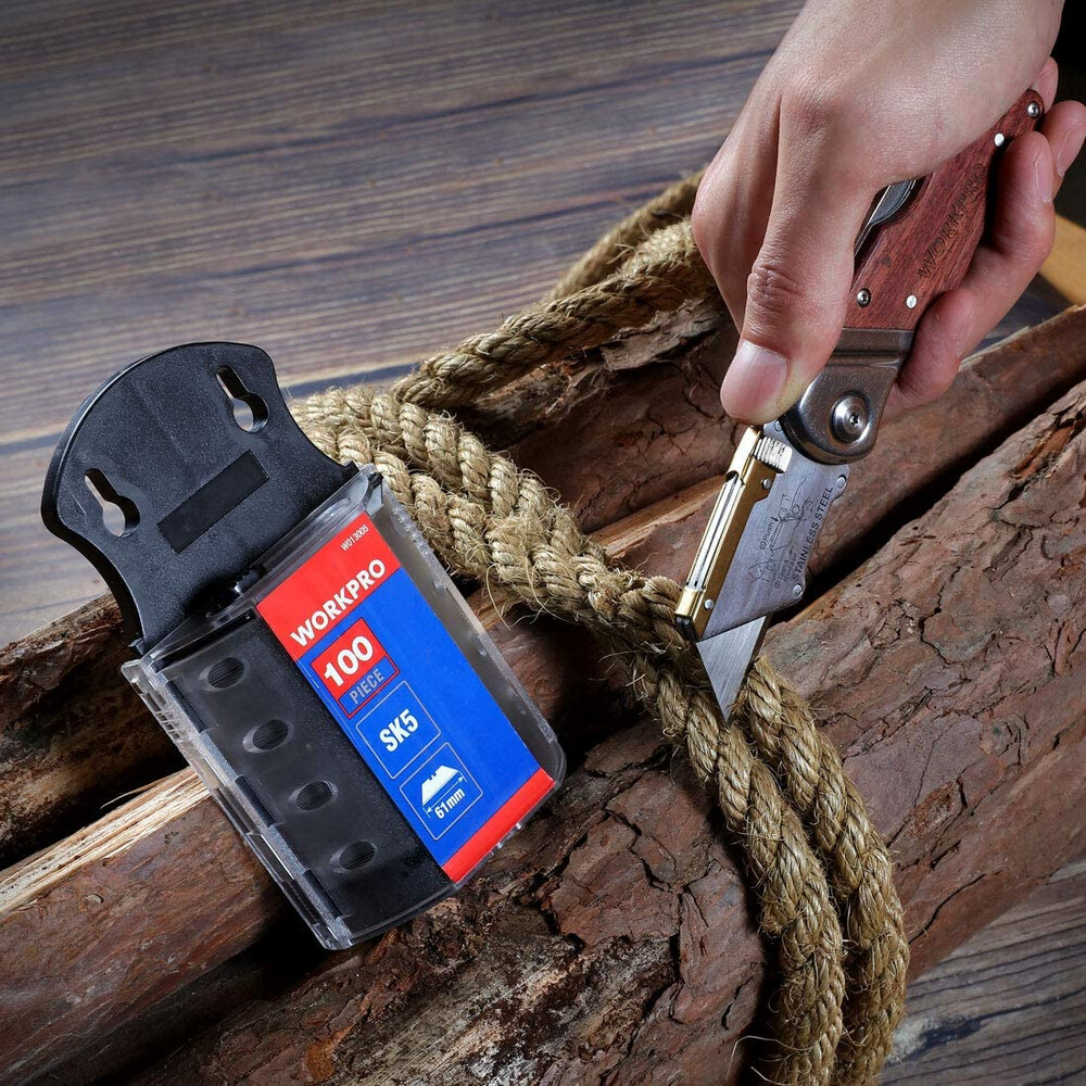 WORKPRO Folding Utility Knife w/10 Blades Heavy Duty Cutter Quick Blade Change