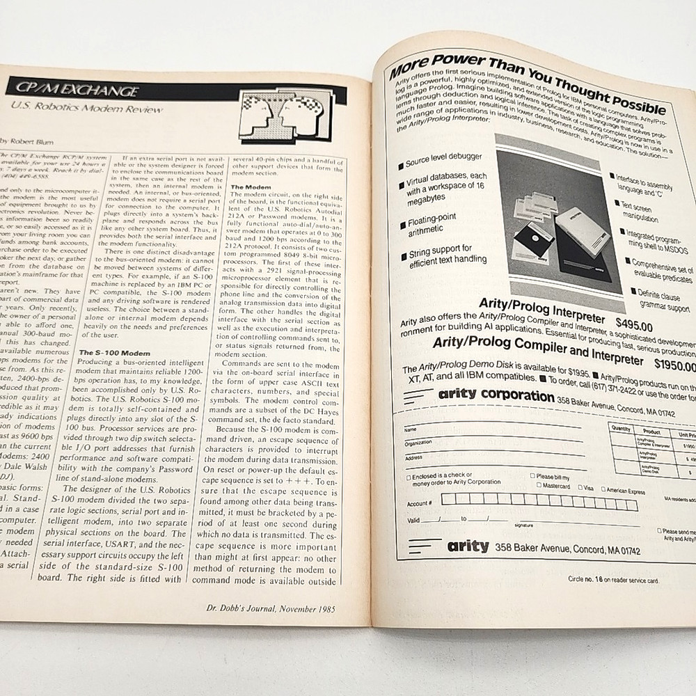 Dr. Dobbs Journal #109 November 1985 Modula Tools Software Tools magazine