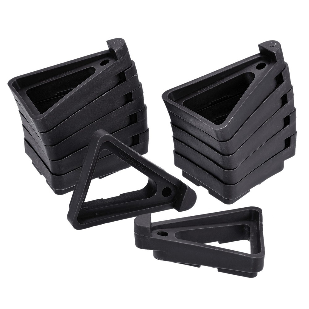 12pcs Plant Pot Feet Plastic Triangle Flower Bottom Stand Rack Riser Black
