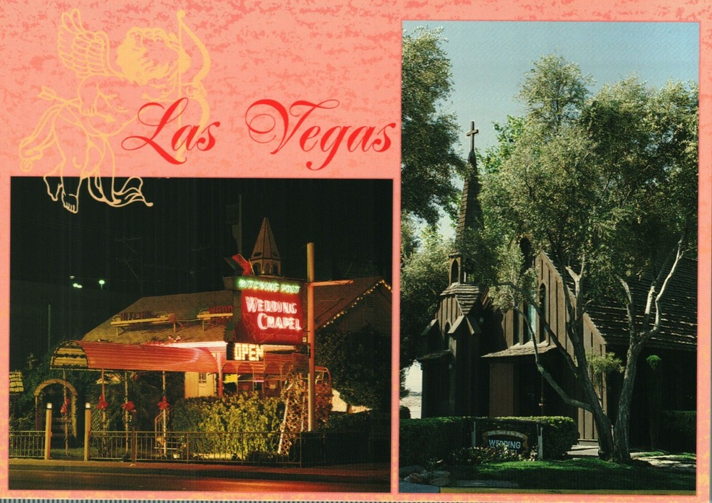 Las Vegas Postcard -- Wedding Chapels