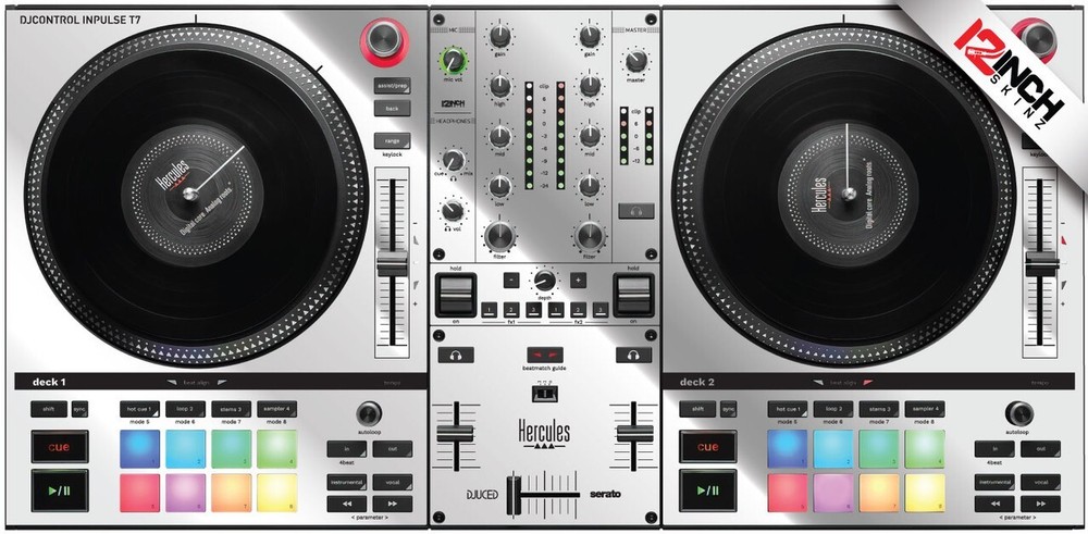 Hercules DJcontrol Inpulse T7 Skin - Mirror Silver