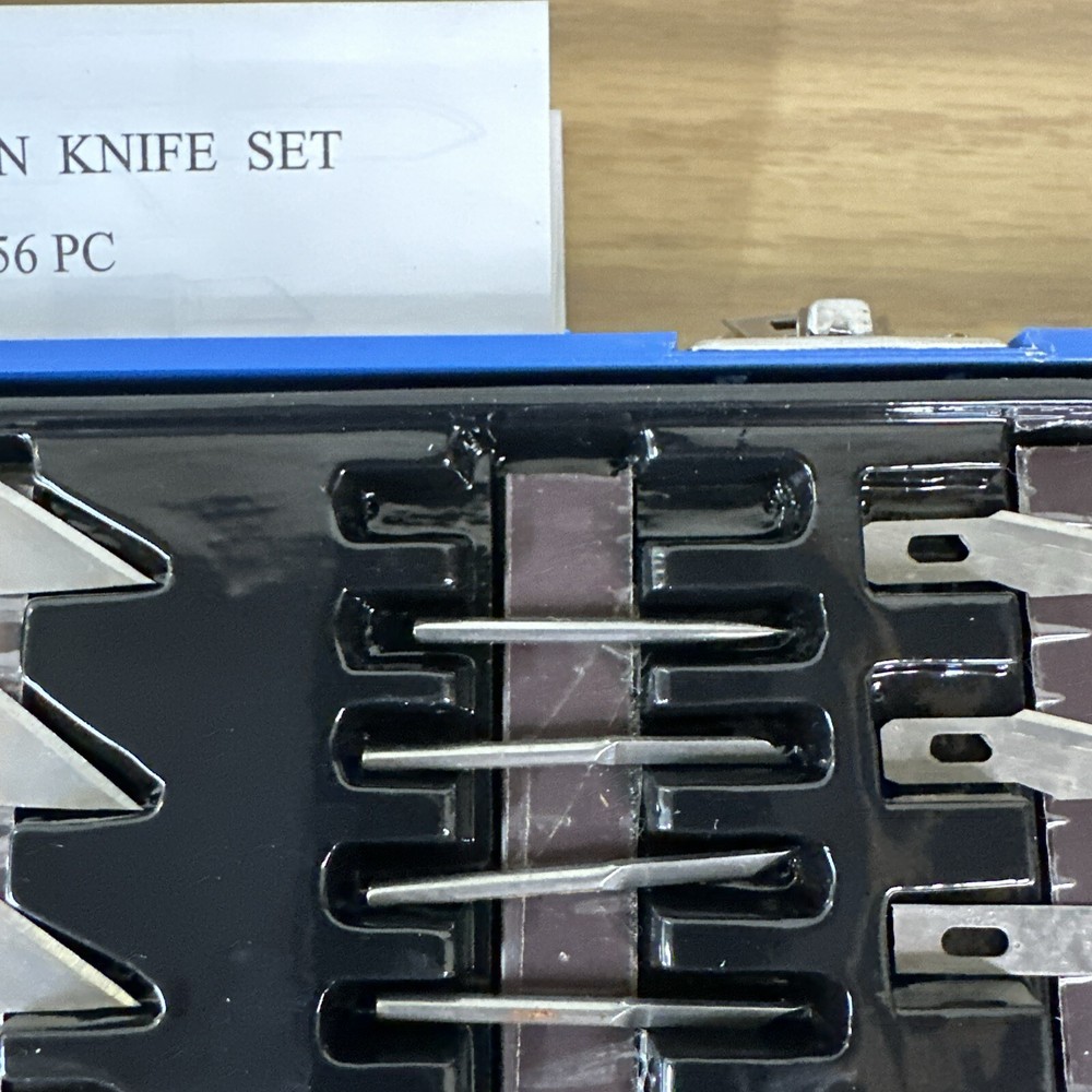 56 Pc. Precision Knife Set for Hobbies & Precision Cuts! (ONE MISSING)