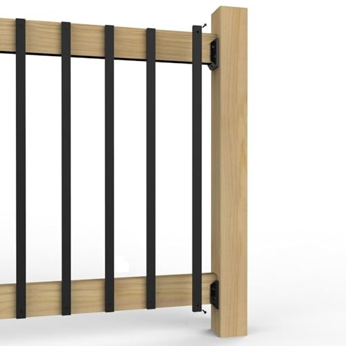 Pack Deck Balusters Rectangle Deck Railing Balusters 26 Inch 50 Black-Rectangle