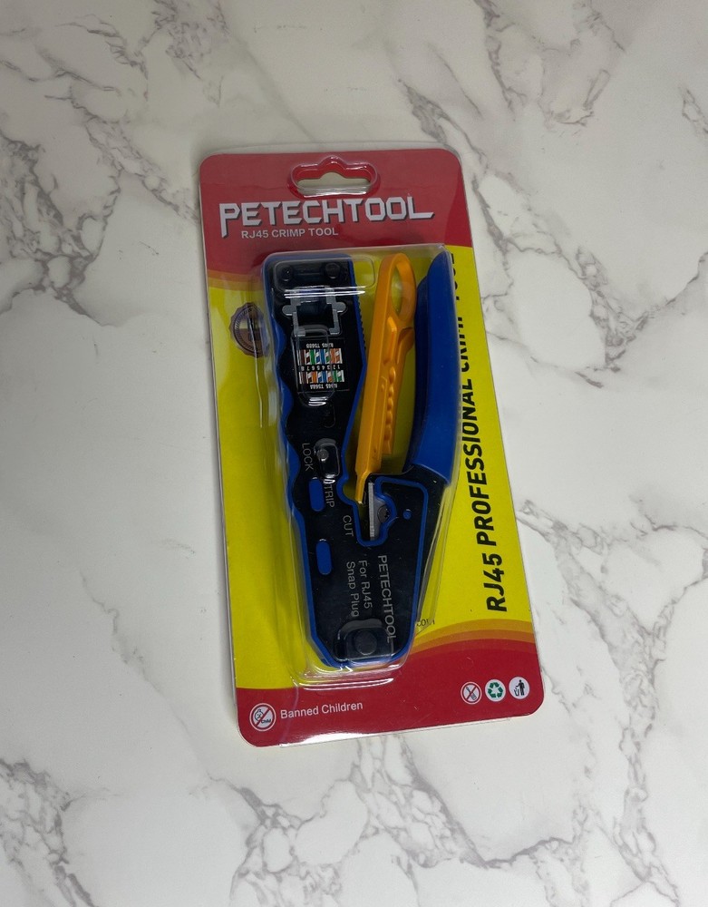 Petechtool RJ45 Crimp Tool Professional Wire Crimper Tool