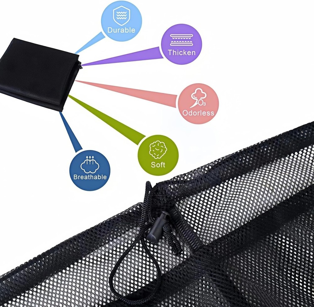 2 Pack Large Mesh Laundry Bag, Heavy Duty Mesh Laundry Bags Drawstring Lockab...
