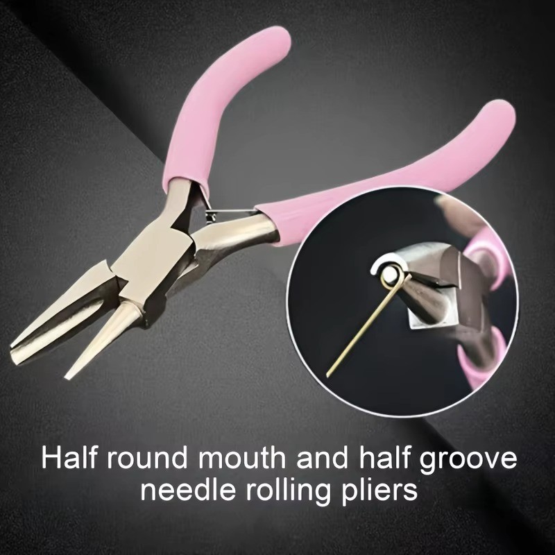 5in Round Concave Pliers Jewelry Making Precision Wire Loop Tool
