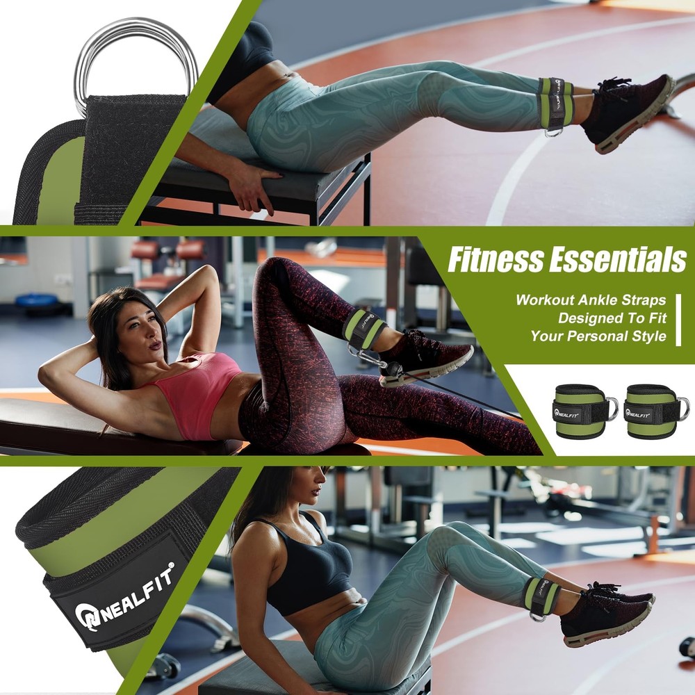 Ankle Strap for Cable Machine, Gym Ankle Cuff for Kickbacks, Leg Extensions