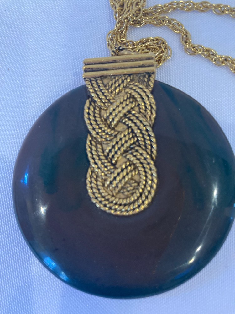 Vtg Max Factor “Khara” Perfume Glacé Necklace – 1970s Solid Perfume Pendant