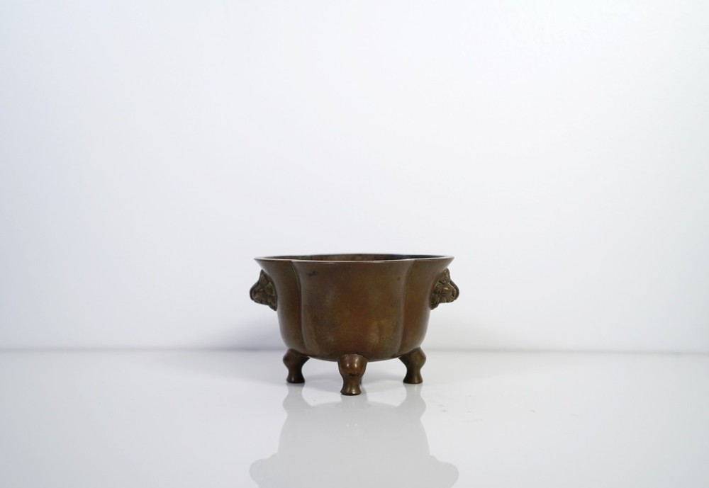 A Cast Bronze Lobed Censer