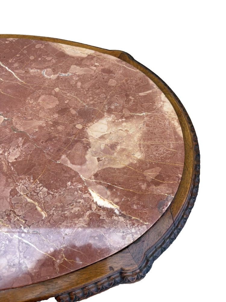 66898 Marble Top Decorator Lamp Table Stand