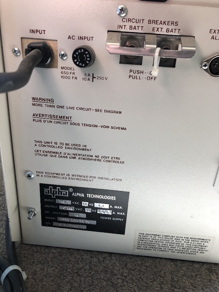 Alpha Technologies 1000FR NT Power Source