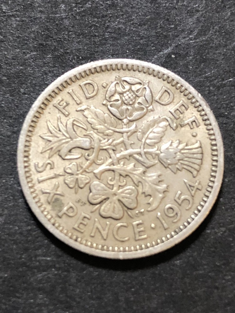 1954 Lucky Sixpence