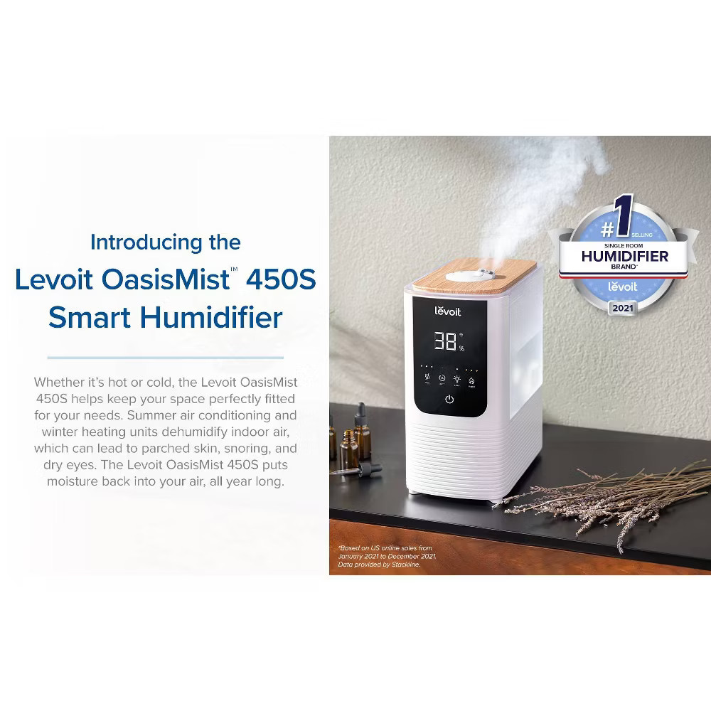 Levoit 4.5L Oasis Mist Smart Humidifier