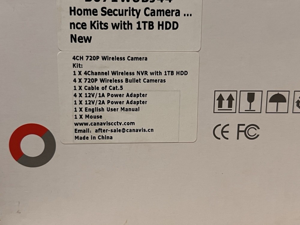 Canavis Security System Camera Set 720P Wireless