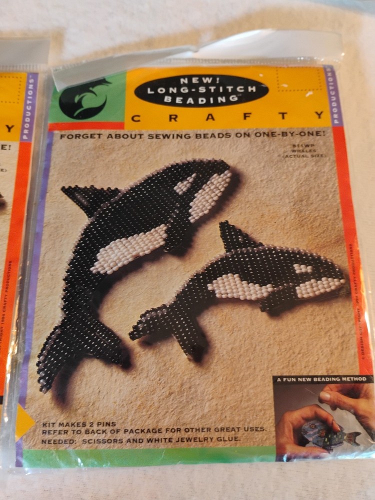 Long Stitch Beading Kit Dolphin & Whales