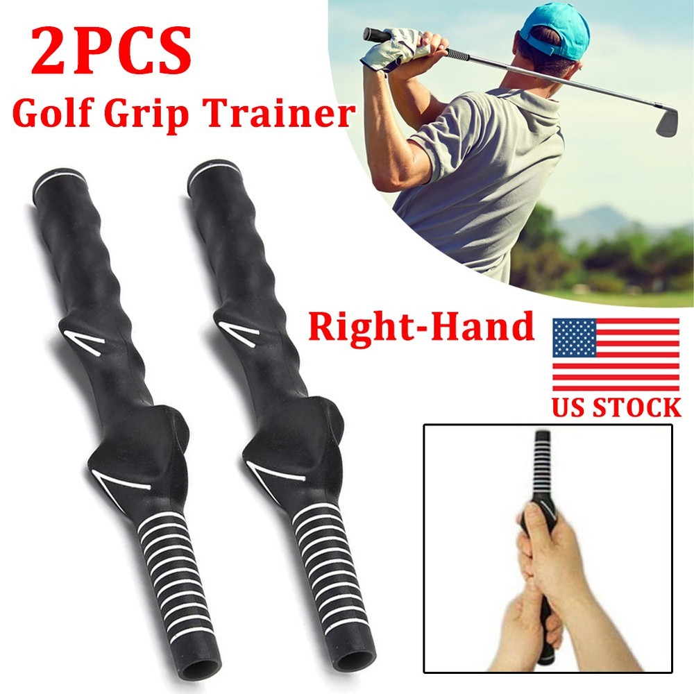2 PCS Durable Right Hand Golf Swing Training Grip Aid Standard Teaching Trainer