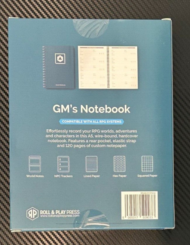 Roll & Play Press GM's Notebook Compatible With All RPG Systems