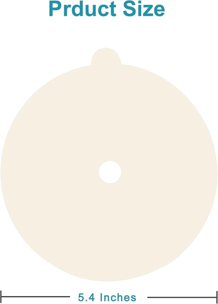 24 Pcs Flea Trap Refill Discs for Bug 5.4" Replacement Sticky (White)