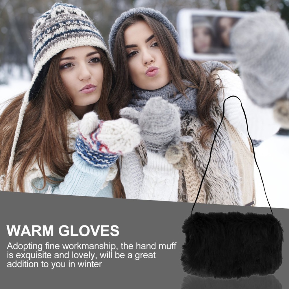 Hand Warmer Bag Portable Hands Muff Hanging Warmer Muff Polyester