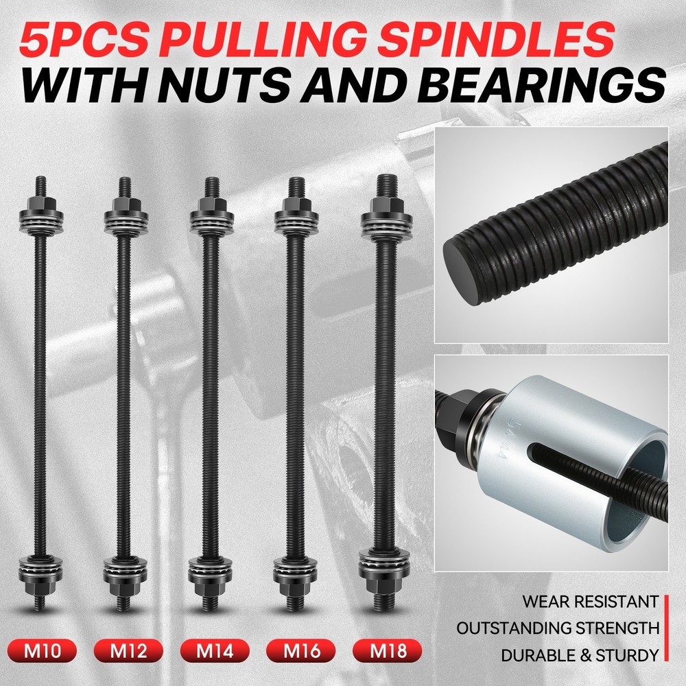 27 PCS Universal Press & Pull Sleeve Kit Bush Bearing Removal Insertion Tool Kit