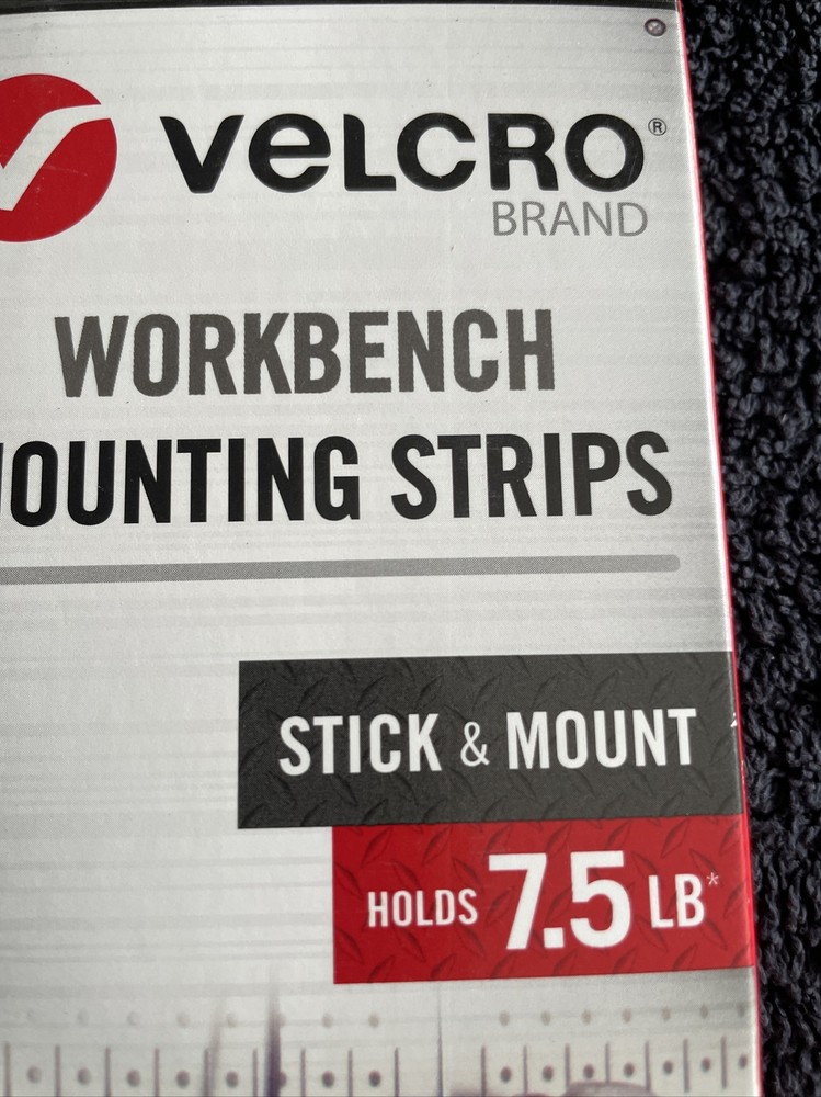 Velcro Workbench Mounting Strips Stick and Mount