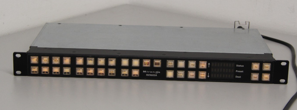 Miranda Nvision Rack Mount Router Control Panel NV9603A