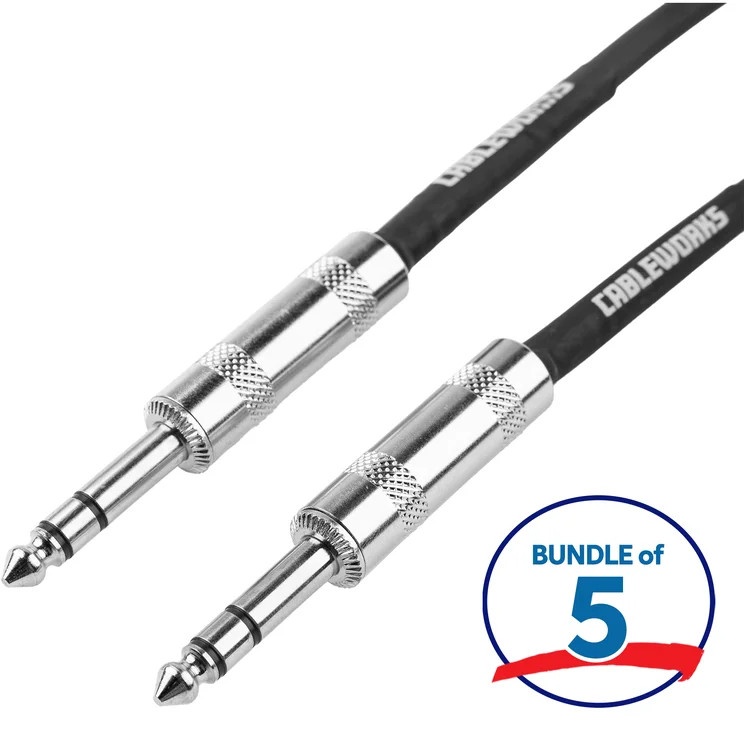Gator Cableworks Backline Series Balanced Patch Cable - 5 foot (5-pack)