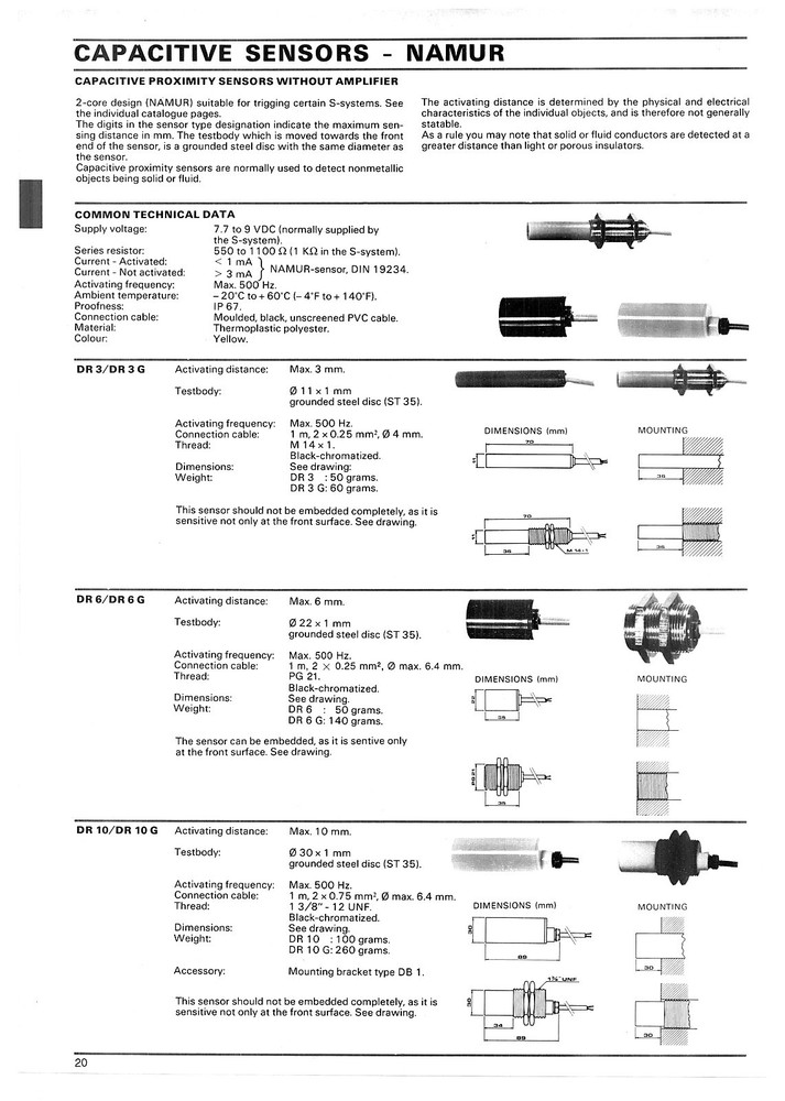 Electromatic DR6G capacitive sensor